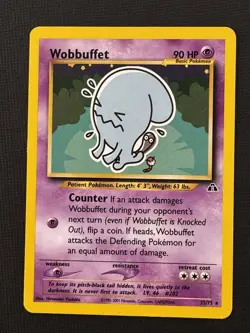 Pokemon Wobbuffet 35/75 2001 Basic Regular 90HP Psychic TCG Card Stock - Image 1