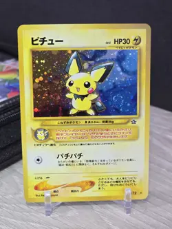 Pokemon Card Pichu No.172 Japanese Neo Genesis 2000 Holo Rare Vintage Swirl - Image 3