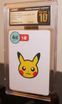 2025 POKEMON PLAYING CARDS JPN POKEMON TARUKA 4TH PLACE PIKACHU CGC 10 PRISTINE - Image 3