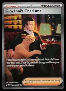 Giovanni's Charisma 204/165 Holo SIR Scarlet & Violet 151 Pokemon Card - Image 1