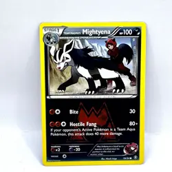 19/34 Team Magma’s Mightyena Double Crisis Pokemon TCG Card Regular LP - Image 1