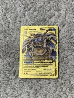 Blastoise VMax HP350 Rare French Gold Accent Foil Fan Art Cards - Image 1