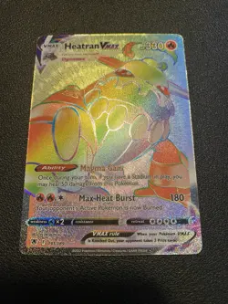 Pokemon TCG Heatran VMAX Astral Radiance Holo Card 191/189 Secret Rare - Image 1