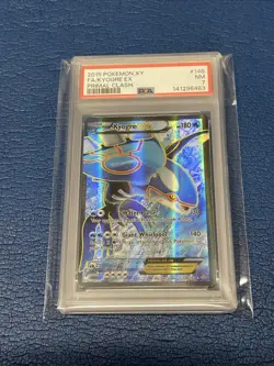 KYOGRE EX POKEMON 148/160 2015 XY PRIMAL CLASH FULL ART ENGLISH PSA 7 NM CARD - Image 1