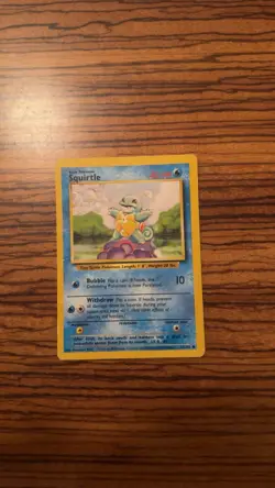 Squirtle 63/102 1999 Base Set Non-Holo Common Card HP - Image 1