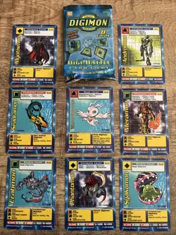BANDAI 1999 DIGIMON TRADING CARD DIGI-BATTLE SERIES 1 - (8) 1st Edition Cards - Image 2