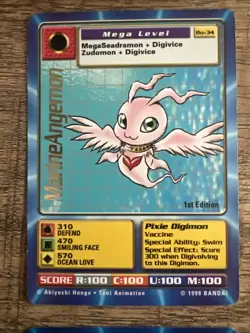 BANDAI 1999 DIGIMON TRADING CARD DIGI-BATTLE SERIES 1 - (8) 1st Edition Cards - Image 3