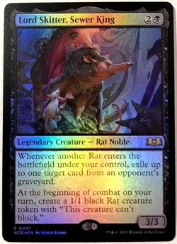 MTG Lord Skitter, Sewer King FOIL Wilds of Eldraine 0097 NM pack fresh edh - Image 1