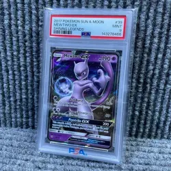 Pokemon Mewtwo GX 2017 #039/073 Ultra Rare Sun and Moon PSA 9 - Image 1