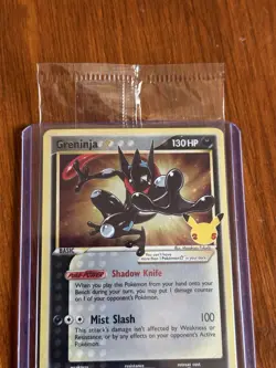 Pokemon TCG Greninja Gold Star SWSH144 Celebrations Black Star Promo SEALED 📈🔥 - Image 2