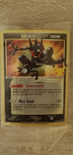 Pokemon TCG Greninja Gold Star SWSH144 25th Celebrations Promo NM Mint ETB Holo - Image 1