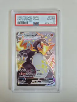 PSA 10 Charizard VMAX Shining Fates SV107/SV122 Ultra Rare Pokemon TCG GEM MINT - Image 1