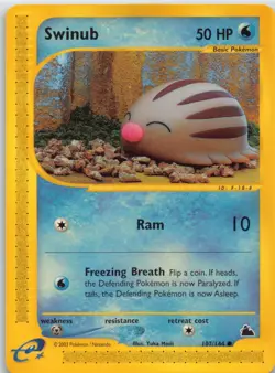 2003 Pokemon TCG Swinub 107/144 Skyridge Regular Near Mint - Image 1