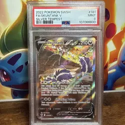 Pokemon TCG Skuntank PSA 9 mint 181/195 Rare Full Art Silver Tempest NM - Image 1