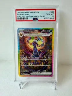 2025 Pokemon Prismatic Evolutions – PSA 10 – #161 Umbreon – SIR - Image 1