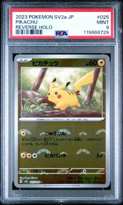 Pokemon Japanese Sv2A Pokemon 151 025 Pikachu Reverse Holo PSA 9 MINT - Image 1
