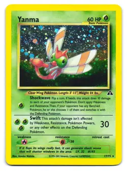 Yanma 17/75 Holo Rare Neo Discovery Pokemon MP - Image 1