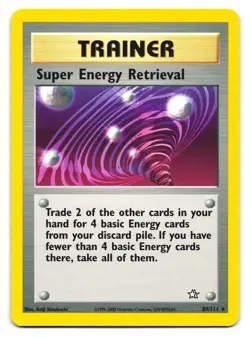 Super Energy Retrieval 89/111 Rare Neo Genesis Pokemon Unlimited LP - Image 1