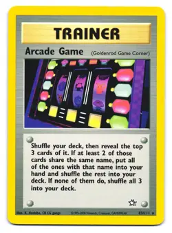 Arcade Game 83/111 Rare Neo Genesis Pokemon Unlimited LP - Image 1