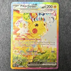 Pokemon Pikachu ex 238/191 Sv08 Surging Sparks Full Art Tera Holo SIR English - Image 1