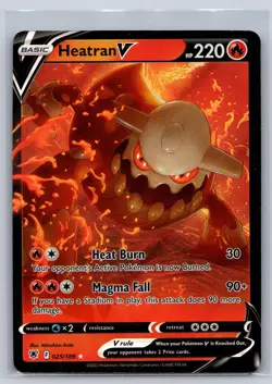 Heatran V 025/189 Pokemon SWSH Astral Radiance Ultra Rare Holo LP/EX - Image 1