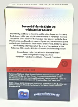 Pokemon TCG Scarlet & Violet Prismatic Evolutions Booster Bundle 6 Packs - Image 3