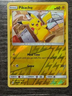 POKEMON REV.HOLO PIKACHU 55/236 LP-NM , UNIFIED MINDS 2019 IN NEW DARKRAI SLEEVE - Image 1