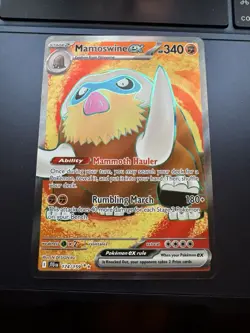 Pokemon TCG Mamoswine ex 174/159 Sv09: Journey Together Holo NM - Image 1
