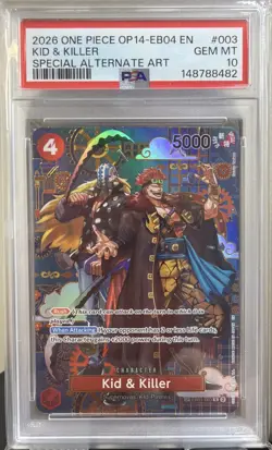 ONE PIECE OP14-EB04-THE AZURE SEA'S SEVEN #003 KID & KILLER SPECIAL ALT - Image 1