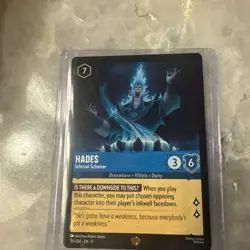 Disney Lorcana Fabled Hades Infernal Schemer Legendary Non Foiled Card 151/204 - Image 1