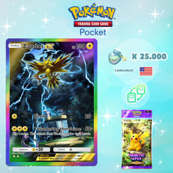 Pokemon TCG Pocket - Zapdos ex Rainbow Card (English) - Image 1