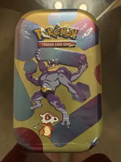 Pokemon Scarlet & Violet 151 Mini Tin Machamp Cubone Trading Card Game 2023 - Image 1