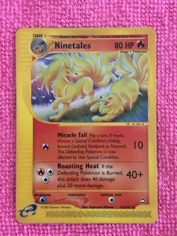 Ninetales Aquapolis E Reader Pokemon Card TCG 25/147 Non Holo Near Mint - Image 2