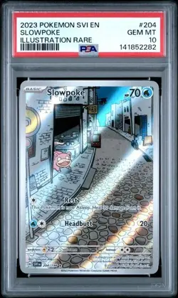 2023 POKEMON SVI EN-SCARLET & VIOLET ILLUSTRATION RARE #204 SLOWPOKE PSA 10 - Image 1