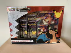 Pokemon TCG Celebration Box Lance's Charizard V Brand New Sealed!! 820650809392 - Image 1