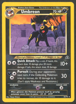 Pokemon TCG: Umbreon 32/75 Neo Discovery WoTC Non Holo Rare - Image 1