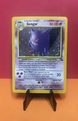Pokemon 1999 - Gengar 5/62 Fossil Holo - Near Mint Clean Copy! - Image 1