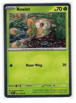 Pokemon TCG Rowlet 013/197 Cosmos Tomokazu Komiya Promos Obsidian Flames VLP - Image 1