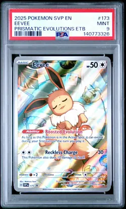 2025 POKEMON SVP EN-SV BLACK STAR PROMO #173 EEVEE PSA 9 - Image 1
