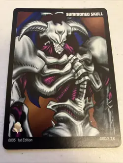 Summoned Skull Yu-Gi-Oh! Pin Club Sticker Trading Card 1st Edition - Image 1
