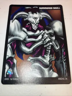 Summoned Skull Yu-Gi-Oh! Pin Club Sticker Trading Card 1st Edition - Image 4