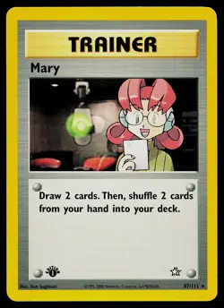 Pokemon Card - Mary Neo Genesis 87/111 Rare 1st Edition - Image 1