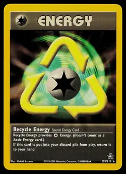 Pokemon Card - Recycle Energy Neo Genesis 105/111 Rare - Image 1