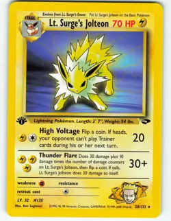 Jolteon - 1st Edition - 28/132 Gym Challenge - Pokemon TCG - 2000 - Image 1