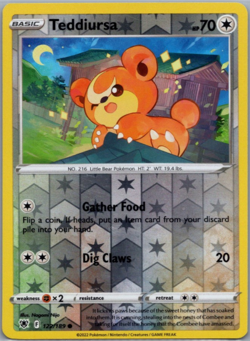 Teddiursa - 122/189 - Reverse Holo - Pokemon - Astral Radiance - M/NM - Image 1
