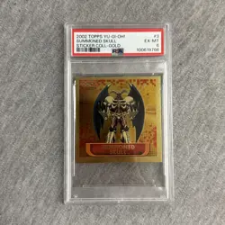 2002 Topps Yu-Gi-Oh! Sticker Collection #3 Summoned Skull Gold PSA 6 EX-MT - Image 1