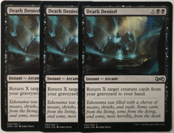 MTG 3X DEATH DENIED 092/254 ULTIMATE MASTERS COMMON NEAR MINT - Image 1