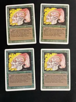 MtG X4 Llanowar Elves Revised Magic the Gathering - Image 1