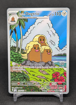 Alolan Dugtrio 208/191 IR Illustration Rare Holo Pokemon 2024 Surging Sparks - Image 1