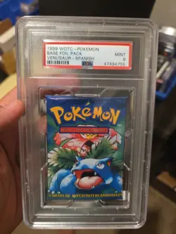 1999 Pokemon Base Set Booster Pack 1st Edition Spanish Venusaur PSA 9 GEM MINT - Image 1